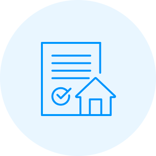 家と書類のアイコン