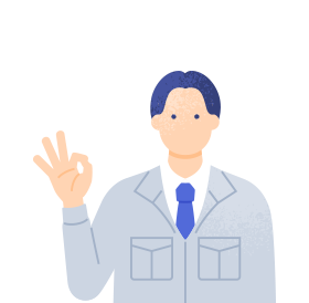 男性が指でOKを作っているイラスト